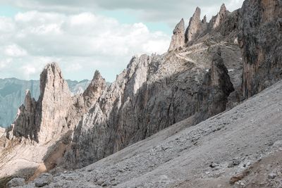 Panoramic view of mountains against sky