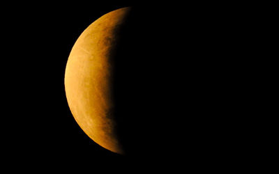 Close-up of moon against sky at night