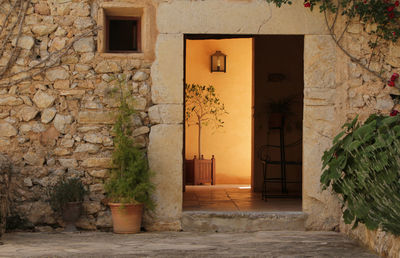 Entrance of building