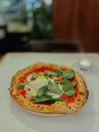 Close-up of food on table