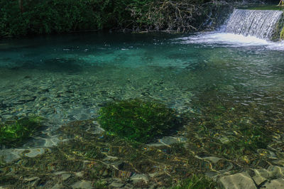 River flowing through rocks