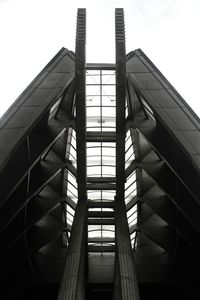 Low angle view of modern building against sky