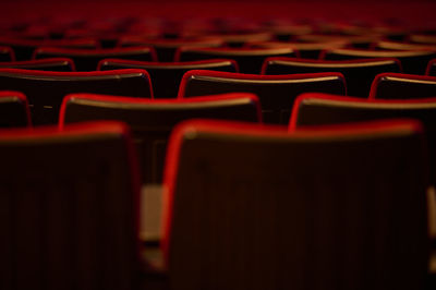 Full frame shot of empty chairs