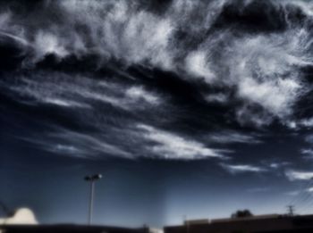 Low angle view of cloudy sky