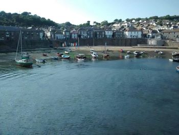 Boats in harbor