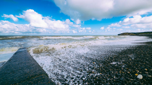 Panoramic view of sea against sky