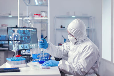 Female scientist working in laboratory