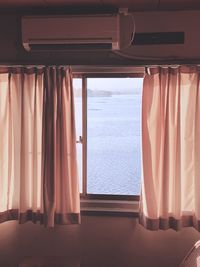 Lake seen through bedroom