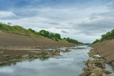 Scenic view of river against sky