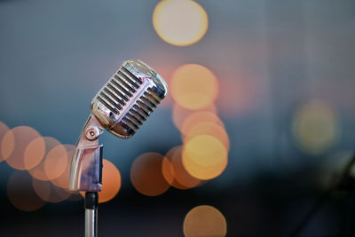 Close-up of lighting equipment