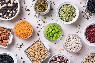 High angle view of food on table