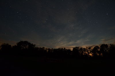 Scenic view of landscape at night