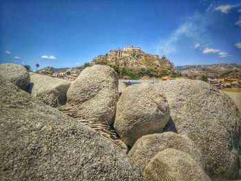 Scenic view of landscape against clear sky