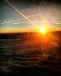 Scenic view of dramatic sky during sunset