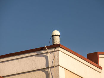 Low angle view of building against clear sky