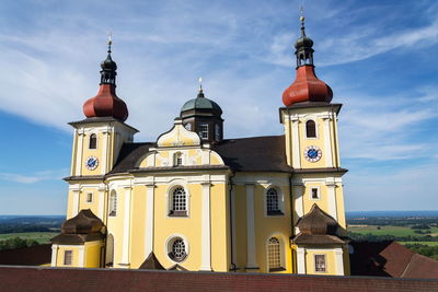 Low angle view of church against sky