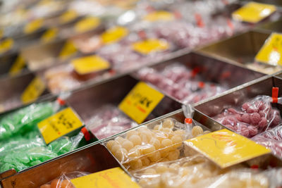 Close-up of food for sale at market stall