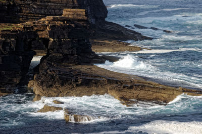 Water splashing on rocks