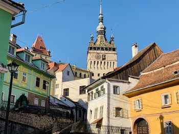 Low angle view of buildings against sky