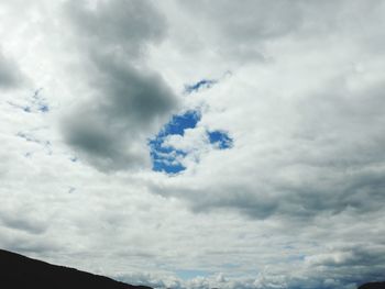 Low angle view of cloudy sky