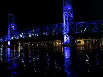 Illuminated city at night