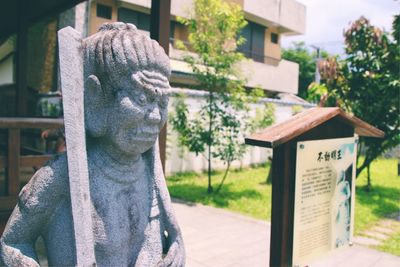 Statues at cemetery