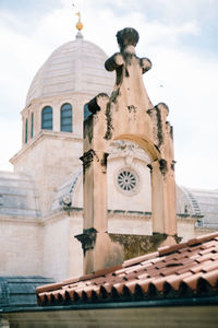 Low angle view of traditional building against sky