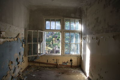 Interior of abandoned building