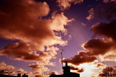 Low angle view of dramatic sky