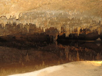 Reflection of rock formations in water