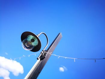 Low angle view of street light