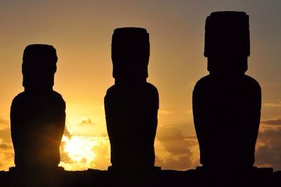 Silhouette of tree against sky during sunset