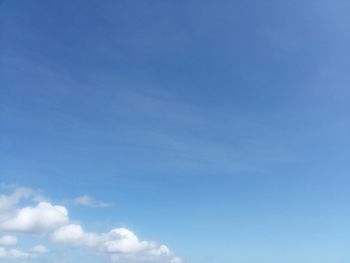 Low angle view of blue sky