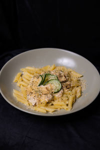 Close-up of food in plate on table