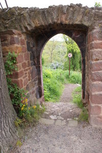 Archway leading to tunnel