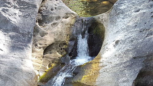 Stream flowing through rocks