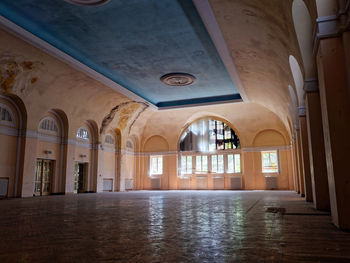 Interior of illuminated building