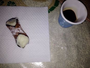 Directly above shot of food on table