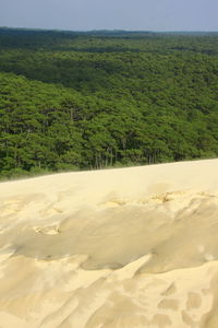 Scenic view of land against sky