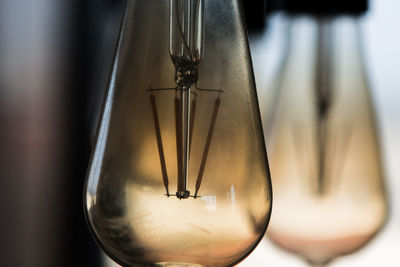 Extreme close-up of light bulb