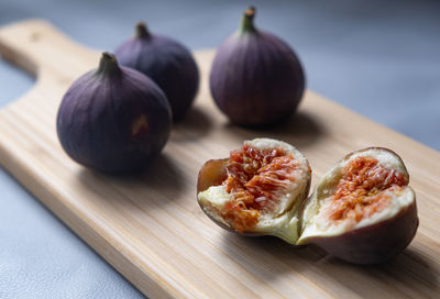 Close-up of food on table