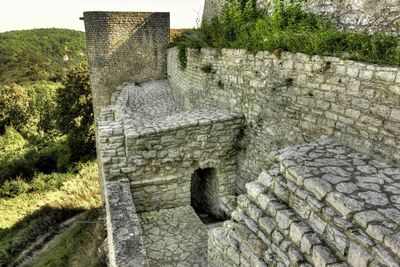 Stone wall of fort