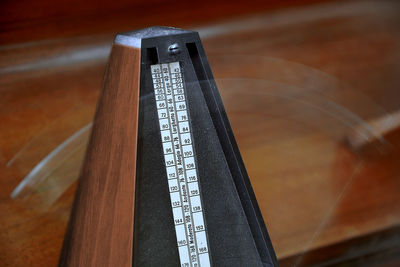 Close-up of instrument