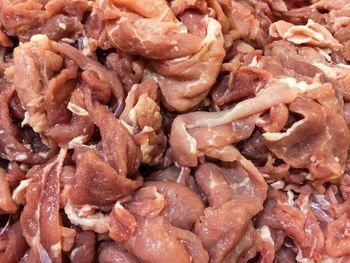 Full frame shot of chopped beans