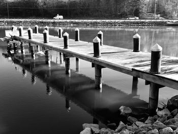 Pier on lake