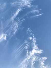 Low angle view of clouds in sky