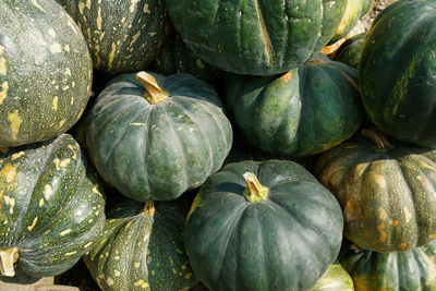 Full frame shot of pumpkins at market