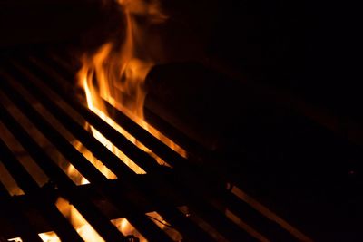 Close-up of burning candles