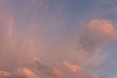 Low angle view of sky during sunset