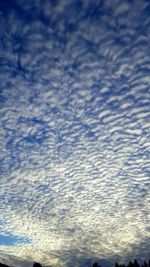 Low angle view of cloudy sky